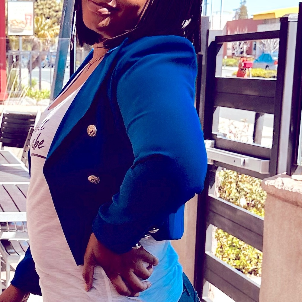 Double Breasted Crop Blazer